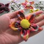 4 X HANDMADE ASSORTED FABRIC FLOWERS