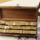 ALPHABET & NUMBER WOODEN STAMP SET