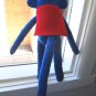 SUPER-MONKEY THE HANDMADE SOCK MONKEY- UNIQUE ONE OF A KIND