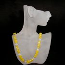 Yellow Catseye Bead Necklace