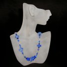 Sapphire Blue Glass Bead Necklace