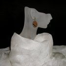 Brown Wood Coin Bead Earrings
