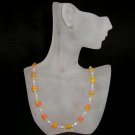 Orange/Yellow Glass Bead Necklace
