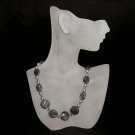 Smoke Grey Gemstone Bead Necklace