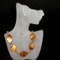 Golden Oval Beaded Necklace