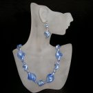 Blue Twisted Glass Bead Set