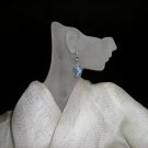 Blue Twisted Glass Beaded Earrings