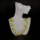 Green Glass Bead 2-strand Necklace
