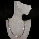 Pewter Bead Necklace with Pearls