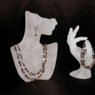 Brown/Green Chip Beaded Set
