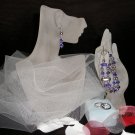 Violet Bicone Swarovski Crystal Drop Earrings