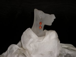 Burnt Orange Gemstone Earrings