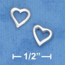 Sterling Silver Heart Outline Post Earrings