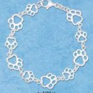 Sterling Silver Pawprint Bracelet