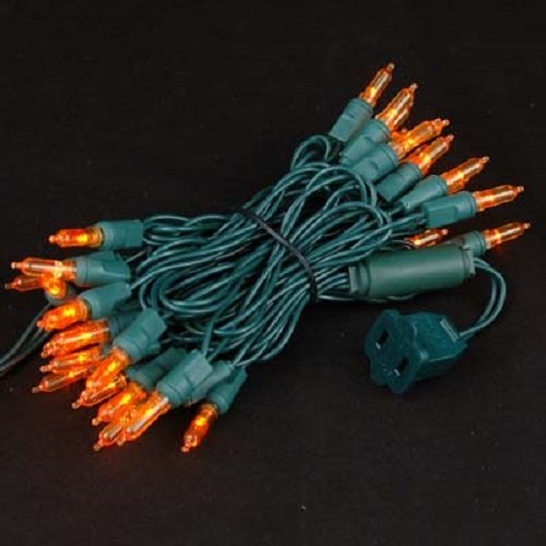 35 Lights Traditional T5 Amber on Green Wire