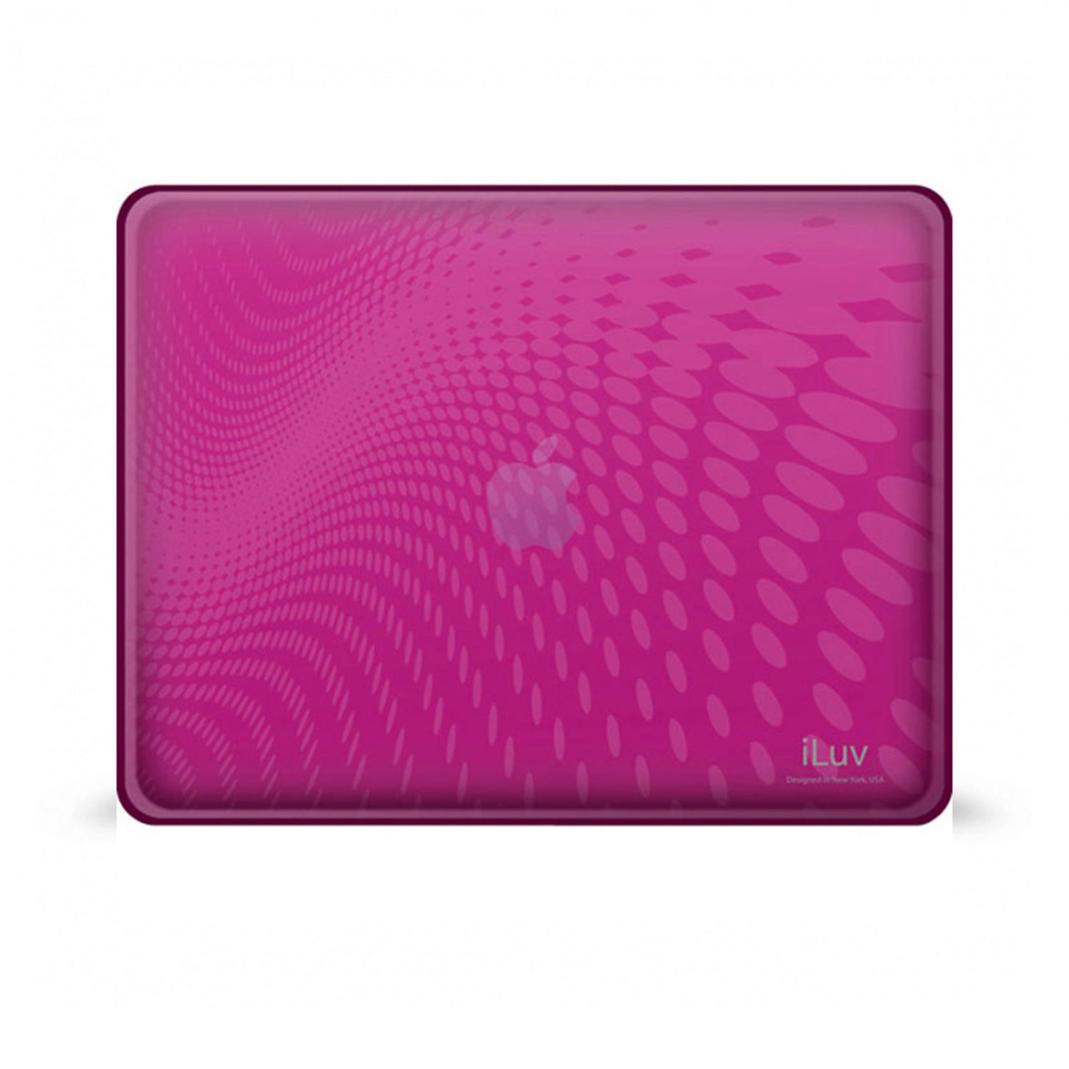 Pink Flexi Clear Case Dot Wave Pattern for iPad 1G