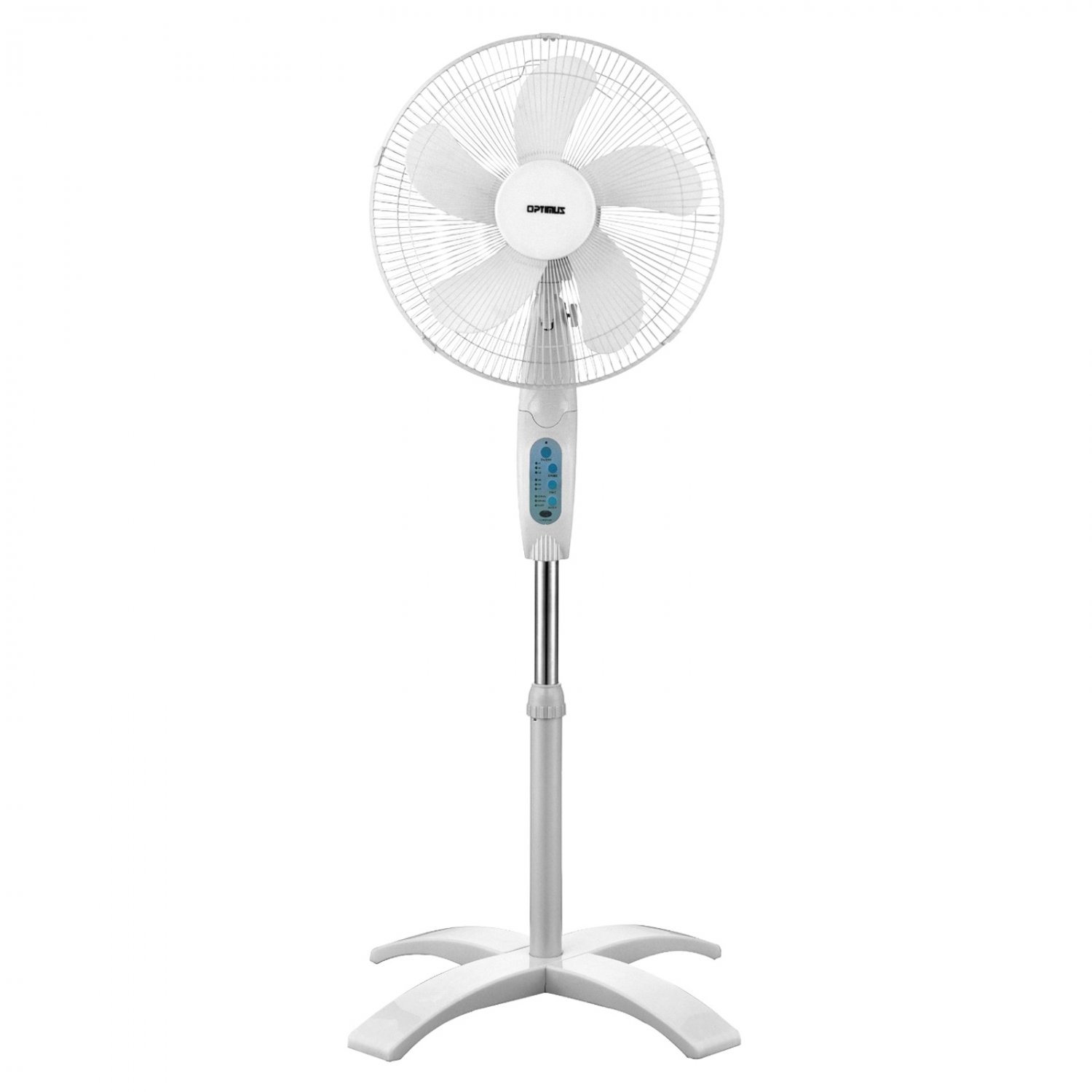 Optimus 16 Inch Wave Oscillating 3 Speed Stand Fan with Remote Control