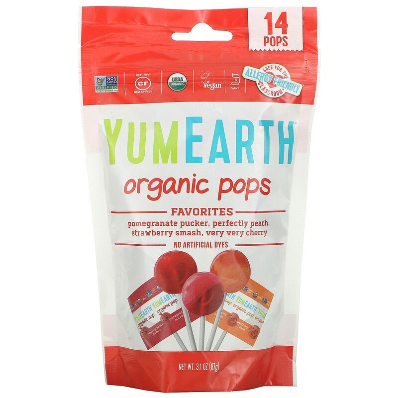 YumEarth Organic Pops Assorted Flavors 14 Pops 3 Oz