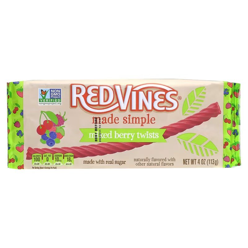 Red Vines Licorice Tray Made Simple Mixed Berry Twist 4 Oz