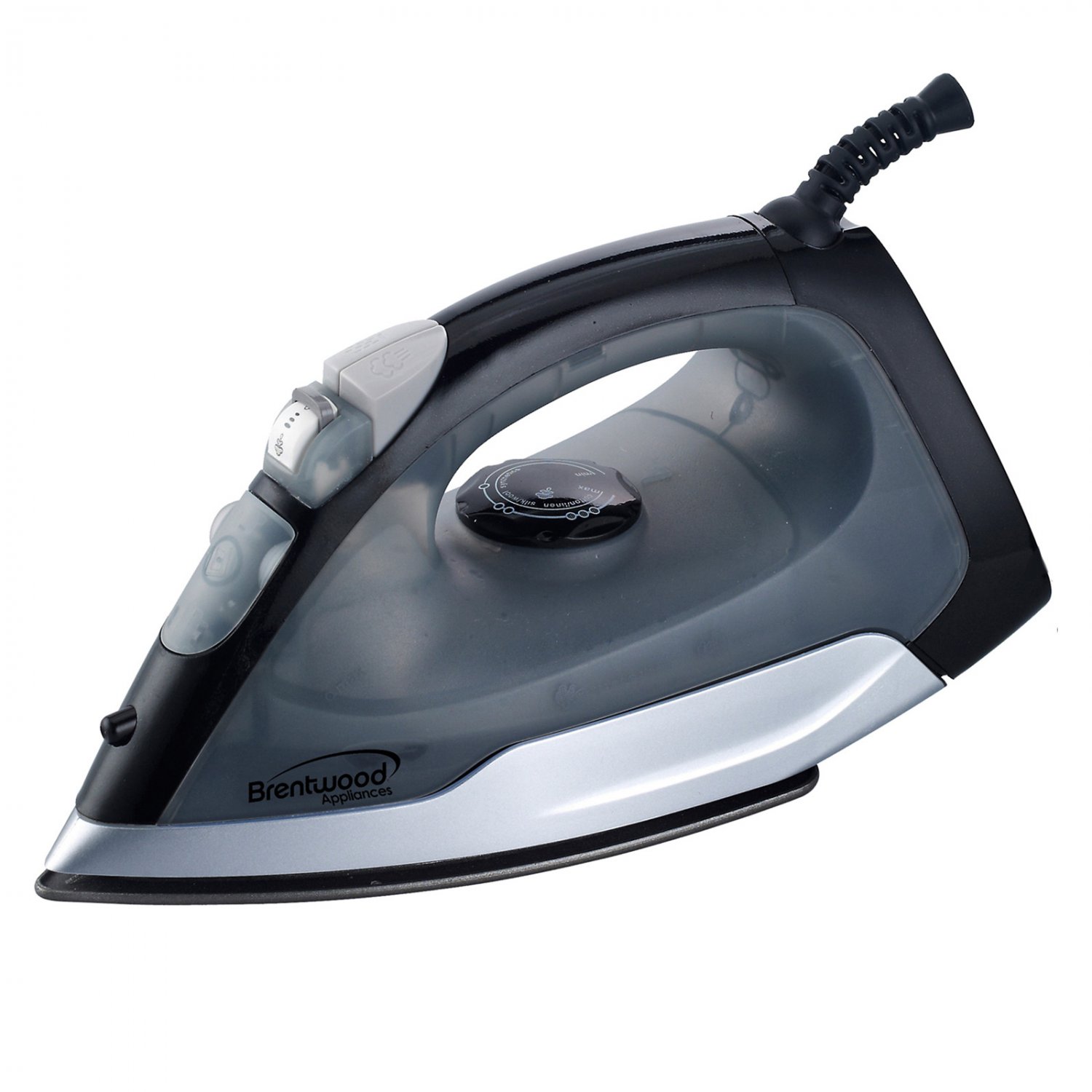 Brentwood Full Size Steam Spray Dry Iron in Black and Gray