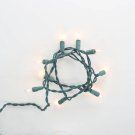 10 Bulb Clear Glass Craft Lights Green Wire