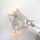 15 Bulb Clear Glass Craft Lights White Wire