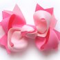 Pearl Pink/Hot Pink Spike Bow