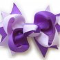 Light Purple/Dark Purple Spike Bow