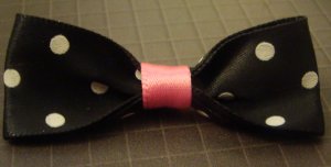 Glamour Doll Hair Bow (Black)