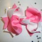 White/Hot Pink Spike Bow