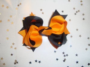 Black/Orange Spike Bow
