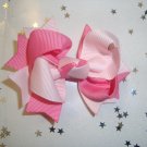 Pearl Pink/Hot Pink Spike Bow