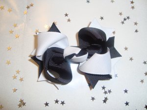 Black/White Spike Bow
