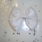 White Pinwheel Hair Bow