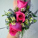 Hot Pink Silk rose Corsage