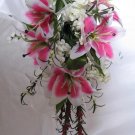 Silk Stargazer Cascading Bouquet