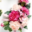 Silk Hot pink and light pink corsage Pin-On