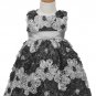 Silver Ribbon Embroidered Tulle Dress 2T-4T