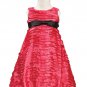 Fuchsia Ribboned Taffeta A-Line Dress size 5-6