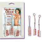 Nipple & Clitoral Jewelry Set - 3 Piece Non Piercing - Ruby color