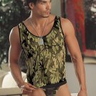 Men's 2 Piece Camouflage Mesh Tank and Thong Set