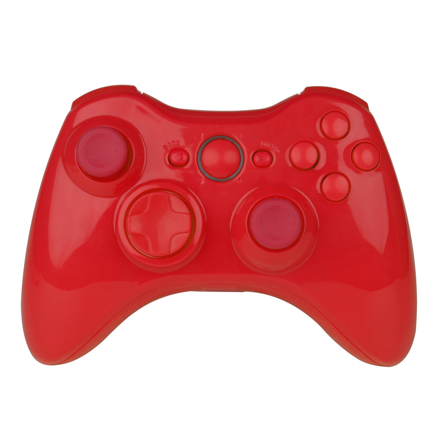 Xbox 360 Solid Red Wireless Controller Shell