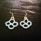 Blue Pansy Earrings
