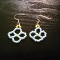 Blue Pansy Earrings