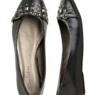 Wet Seal Stud and Buckle Flats in Black (Size 6)