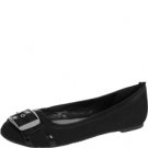 Charlotte Russe Canvas Buckle Flats (Size: 6)