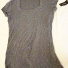 Express Sexy Basics Round Collar Tee in Grey (Size M)
