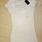 Express Sexy Basics Round Collar Tee in White (Size XS)
