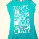 Charlotte Russe "Crazy" Screen Tee (Size S)