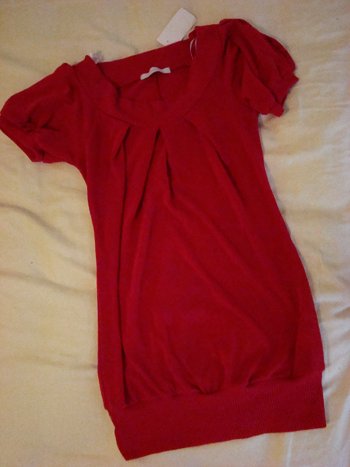 Charlotte Russe Round Neck Dark Pink Blouse (Size S)